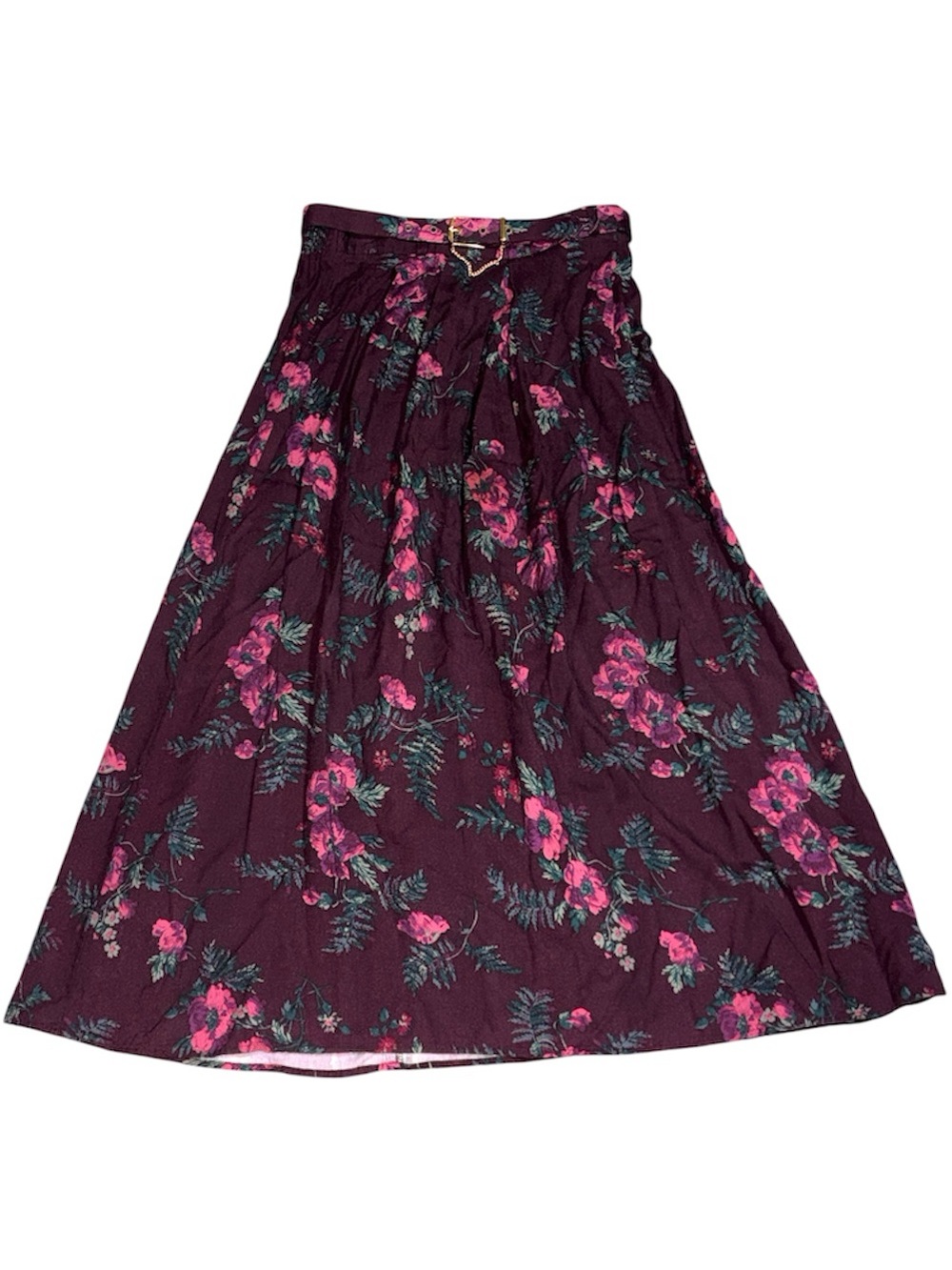Vintage CLEO Petites Belted Floral Skirt